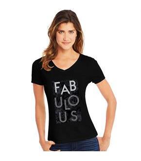 Hanes Women's Fabulous Short Sleeve V-Neck Tee